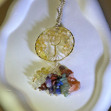 Load image into Gallery viewer, Citrine Multi-Crystals Tree of Life Ornament Bag Charm Car Charm 黄水晶多宝水晶生命之树挂饰包挂车挂
