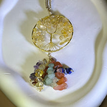 将图片加载到图库查看器，Citrine Multi-Crystals Tree of Life Ornament Bag Charm Car Charm 黄水晶多宝水晶生命之树挂饰包挂车挂
