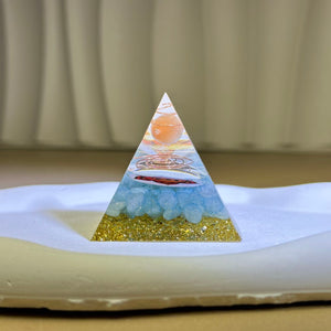 Aquamarine Resin Orgonite Tower 海蓝宝滴胶奥根塔