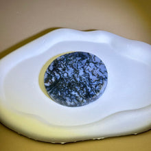 将图片加载到图库查看器，Moss Agate Plate 水草玛瑙底座圆盘
