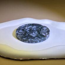 将图片加载到图库查看器，Moss Agate Plate 水草玛瑙底座圆盘
