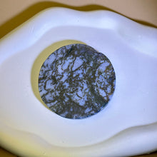 将图片加载到图库查看器，Moss Agate Plate 水草玛瑙底座圆盘
