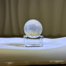 Load image into Gallery viewer, Yellow Hematoid Quartz Crystal Ball 黄色胶花水晶球
