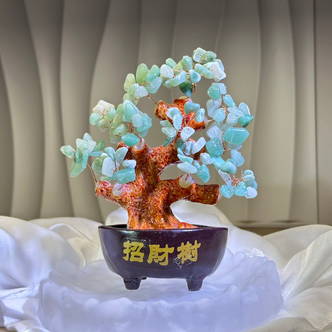 Green Aventurine Fortune Money Tree 绿色东陵玉发财树招财树