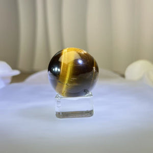 Yellow Tiger's Eye Crystal Ball 黄虎眼石水晶球