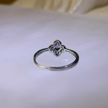 Load image into Gallery viewer, Amethyst "Four-Leaf Clover" Adjustable Ring 紫水晶“四叶草”活口戒指
