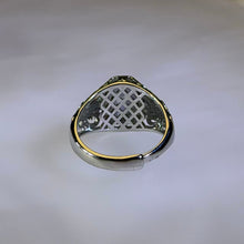 Load image into Gallery viewer, Blue Lace Agate Vintage Style Open Ring 蓝纹玛瑙复古活口戒指
