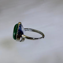 Load image into Gallery viewer, Malachite Triangle Open Ring 孔雀石三角形活口戒指
