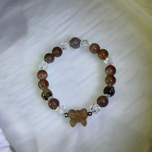 Load image into Gallery viewer, Sunstone Cherry Blossom Agate Bow Amulet Bracelet 橙色太阳石樱花玛瑙蝴蝶结守护手串
