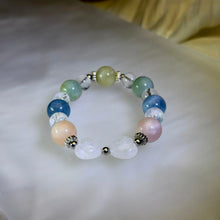 Load image into Gallery viewer, Multi-Color Beryl Clear Quartz Heart Bracelet 多宝绿柱石白水晶爱心手串
