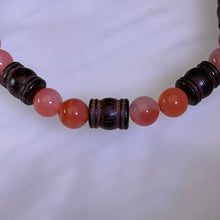 Load image into Gallery viewer, Carnelian Sandalwood Drum Bead Bracelet 红玛瑙紫檀木鼓珠手串
