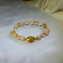 Load image into Gallery viewer, Yellow Hematoid Quartz Citrine Bracelet 黄胶花水晶黄水晶手串
