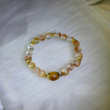 Load image into Gallery viewer, Yellow Hematoid Quartz Citrine Bracelet 黄胶花水晶黄水晶手串
