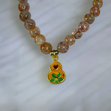 Load image into Gallery viewer, Golden Strawberry Quartz Gourd Bracelet 金色草莓晶葫芦手串

