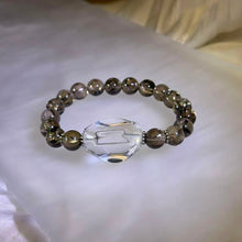 Load image into Gallery viewer, Smoky Quartz Clear Quartz Bracelet 茶晶白水晶手链
