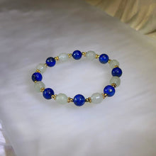 Load image into Gallery viewer, Lapis Lazuli Green Aventurine Bracelet 青金石绿东陵玉手链
