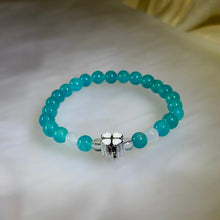Load image into Gallery viewer, Amazonite White Clover Bracelet 天河石白润四叶草手链
