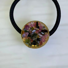 Load image into Gallery viewer, Rainbow Tourmaline Elastic Hair Tie 彩虹碧玺弹力发圈
