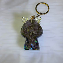 Load image into Gallery viewer, Amethyst Resin Reindeer Charm 紫水晶滴胶麋鹿挂件
