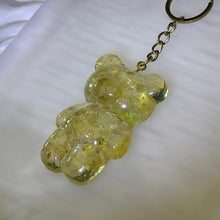 Load image into Gallery viewer, Citrine Resin Bear Charm 黄水晶滴胶小熊挂件
