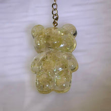 Load image into Gallery viewer, Citrine Resin Bear Charm 黄水晶滴胶小熊挂件
