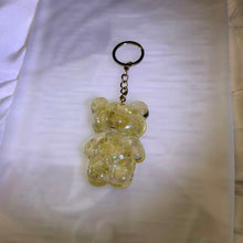 Load image into Gallery viewer, Citrine Resin Bear Charm 黄水晶滴胶小熊挂件

