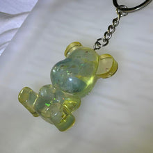 Load image into Gallery viewer, Aquamarine Resin Bear Charm 海蓝宝滴胶小熊挂件
