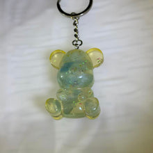 Load image into Gallery viewer, Aquamarine Resin Bear Charm 海蓝宝滴胶小熊挂件

