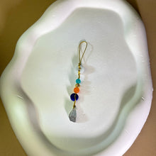 将图片加载到图库查看器，Labradorite Lotus Pod Ornament Cell Phone Charm Key Charm Bag Charm 拉长石灰月光石莲蓬挂饰手机链钥匙链包挂
