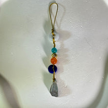 将图片加载到图库查看器，Labradorite Lotus Pod Ornament Cell Phone Charm Key Charm Bag Charm 拉长石灰月光石莲蓬挂饰手机链钥匙链包挂
