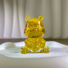 将图片加载到图库查看器，Citrine Resin Winnie the Pooh 黄水晶滴胶维尼熊
