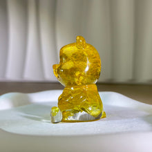 将图片加载到图库查看器，Citrine Resin Winnie the Pooh 黄水晶滴胶维尼熊
