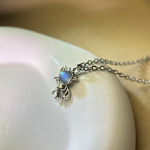 Load image into Gallery viewer, Labradorite Little Devil Pendant 拉长石灰月光石镶嵌小恶魔吊坠
