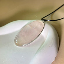 将图片加载到图库查看器，Rose Quartz Pendant Necklace 粉水晶吊坠项链
