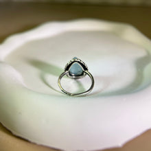 将图片加载到图库查看器，Aquamarine Adjustable Ring 海蓝宝镶嵌活口戒指
