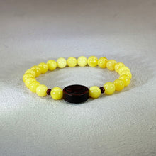 将图片加载到图库查看器，Amber Sandalwood Beads Bracelet 蜜蜡紫檀木手串
