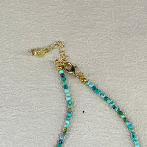 Blue Turquoise White Freshwater Pearl Dream Catcher Pendant Beads Necklace 蓝色松石白色淡水珍珠捕梦网吊坠珠链项链