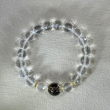 将图片加载到图库查看器，Clear Quartz Smoky Quartz Beads Bracelet 白水晶茶水晶手串
