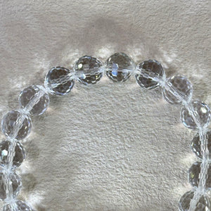 Clear Quartz Smoky Quartz Beads Bracelet 白水晶茶水晶手串