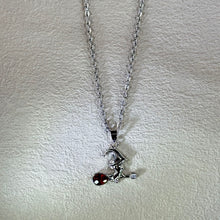 Load image into Gallery viewer, Ruby Garnet Little Witch Pendant 酒红石榴石镶嵌小巫师吊坠
