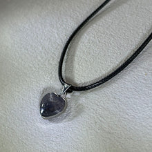 将图片加载到图库查看器，Iolite Love Heart Pendant Necklace 堇青石爱心吊坠项链
