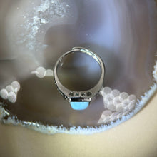 Load image into Gallery viewer, Larimar Adjustable Ring 海纹石镶嵌活口戒指
