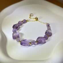 Load image into Gallery viewer, Amethyst Beads Bracelet 紫水晶珠链手链
