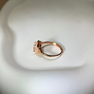 Rose Quartz Adjustable Ring 粉水晶镶嵌活口戒指