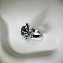 Load image into Gallery viewer, Charoite Adjustable Ring 紫龙晶镶嵌活口戒指
