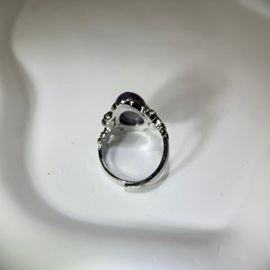 Charoite Adjustable Ring 紫龙晶镶嵌活口戒指