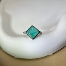 将图片加载到图库查看器，Amazonite Adjustable Ring 天河石镶嵌活口戒指
