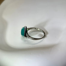 将图片加载到图库查看器，Amazonite Adjustable Ring 天河石镶嵌活口戒指
