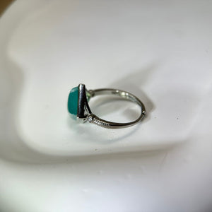 Amazonite Adjustable Ring 天河石镶嵌活口戒指