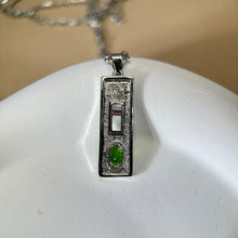 将图片加载到图库查看器，Chrome Diopside Pendant 透辉石镶嵌吊坠
